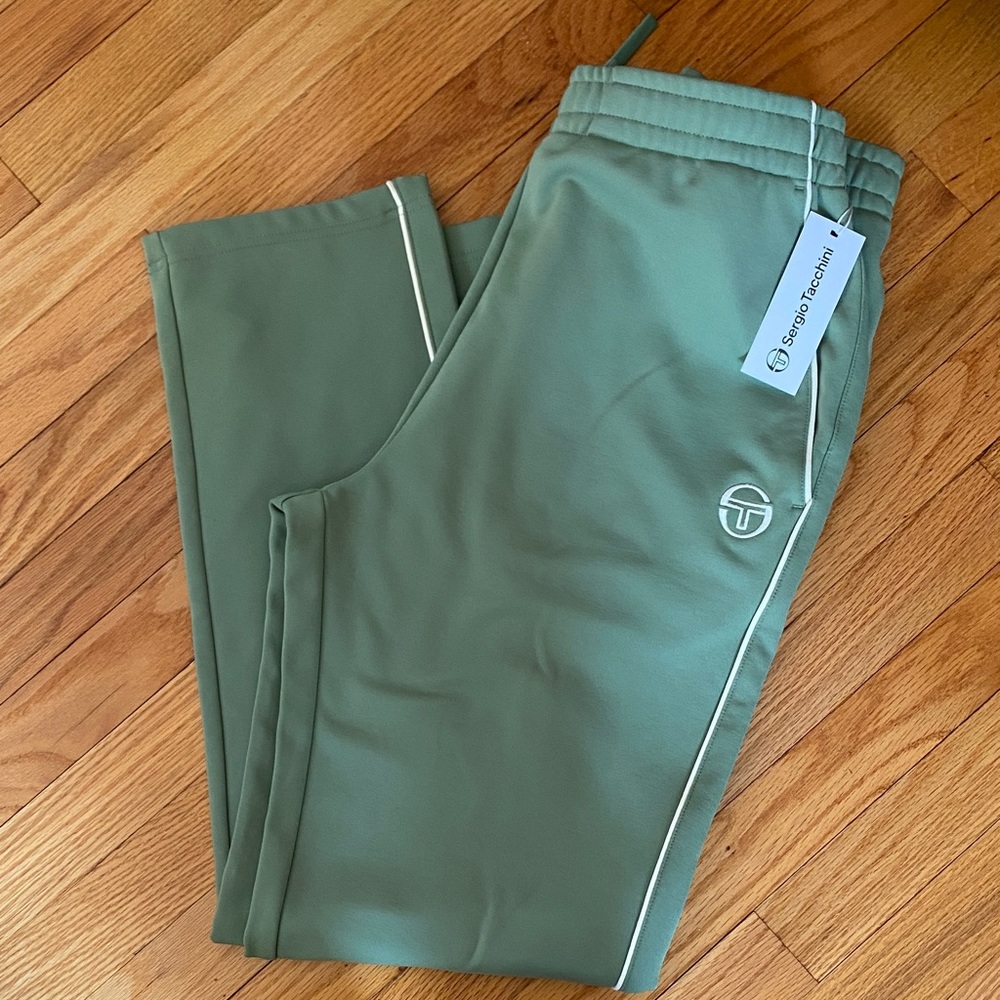 NEW NWT sergio tacchini Olmi Track Pant Medium Hedge Green